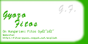 gyozo fitos business card